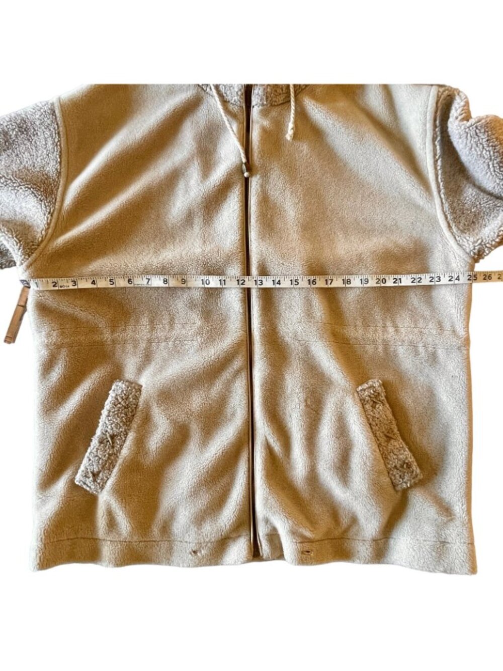 Faux Shearling Women's S/M Jacket Fleece IZZI Outerwear Windbreaker Lining Hood - Picture 10 of 13